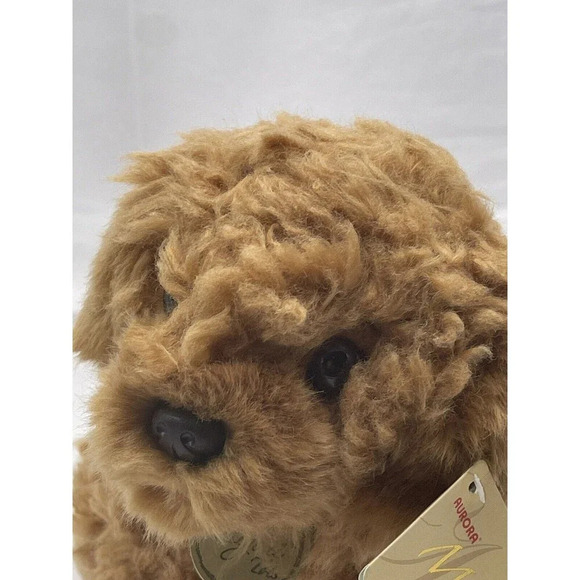 Miyoni Tots 8" Brown Plush Poodle Puppy Dog by Aurora - Picture 2 of 16